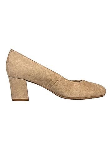 Eric Michael Women's Abby Classic Style Suede Heels in Taupe (view 1)