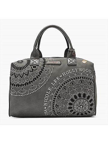 Nicole Lee Women's Josefina Boston Bag With Adjustable Strap in Gray (view 1)