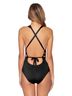 Becca Solid Black Virtue Code Skylar Loop Plunge One-Piece in Black Size S - photo 3