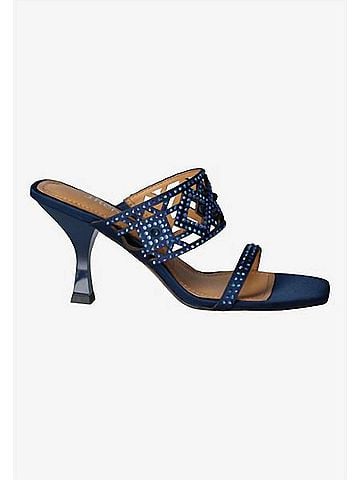 J. Renee Women's Vardana Slip On Sandals in Navy Multi Satin (view 1)