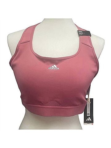 Adidas Medium Support Removeable Pads Training Sports Bra in Pink (view 1)