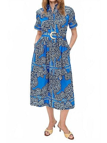 Cara Cara Malena Midi Dress in Blue (view 2)