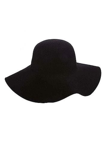 Dorfman Pacific Women's Wool Felt Big Brim Hat in Charcoal (view 1)