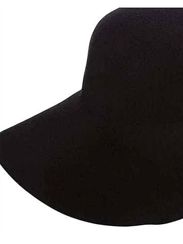 Dorfman Pacific Women's Wool Felt Big Brim Hat in Charcoal (view 2)