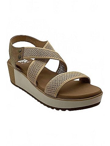 Yellow Box Women's Marnie Wedge Sandal in Sand (view 1)