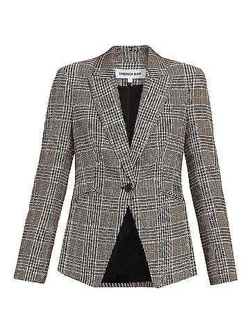 Veronica Beard Kendryn Embellished Dickey Jacket in Black Multi (view 1)
