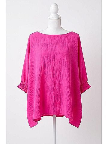 Oddi Good Times Tunic Top in Hot Pink (view 1)