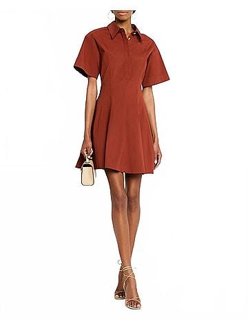 A.L.C. Dell Short-Sleeve Mini Dress in Bosco (view 2)