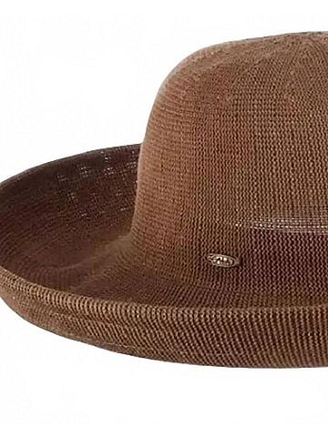 Dorfman Pacific Women's Anji Upturn Poly Knit Brim Hat in Desert (view 2)