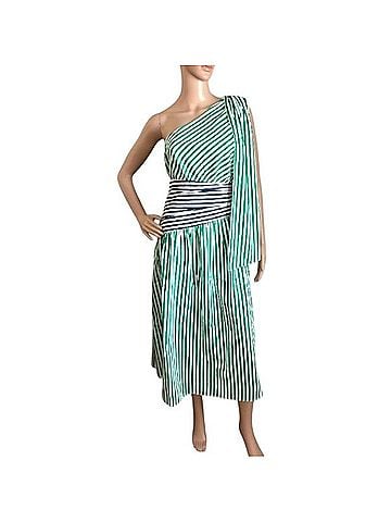 French Connection One-Shoulder Striped Dress Casual Dress (view 1)