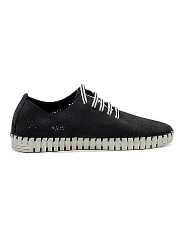 Eric Michael Women's Annie Whipstitch Detail Shoes in Navy (view 1)