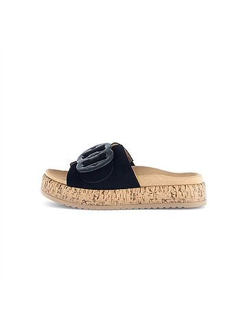 Gabor Women's Open Toe Slip On Sandals in Black (view 2)