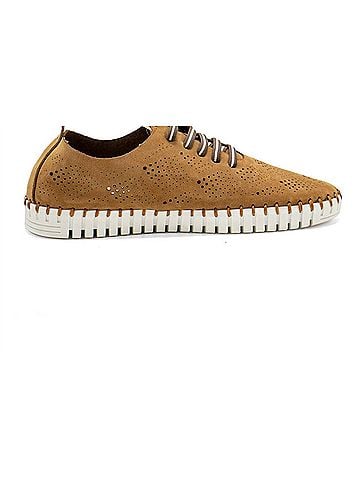 Eric Michael Women's Annie Whipstitch Detail Shoes in Tan (view 1)