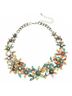 Eye Candy Green Summer Bloom Crystal Statement Necklace in Multi One size - photo 1