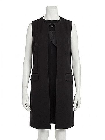Lyssé Women's Denver Ponte Sleeveless Coat in Black (view 1)
