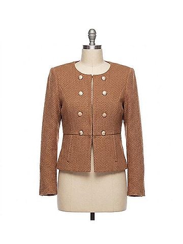 Jade Cinched Waist Button Jacket in Camel (view 1)