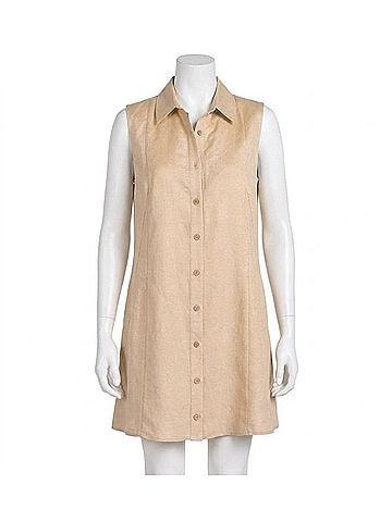 Elan Collared Dress in Khaki (view 1)
