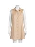 Elan Brown Collared Dress in Khaki Size S - photo 1