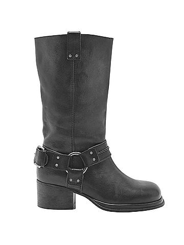Free People Women's Anok Harness Boot in Black Distressed (view 1)