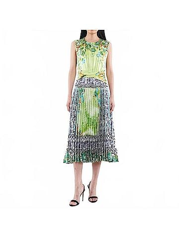 Saloni Gwen B Midi Dress in Vista (view 2)