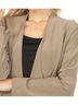 Joseph Ribkoff Solid Brown Open Front Long Sleeve Blazer in Java Size 8 - photo 5