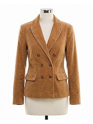 Nicole Miller Natalie Corduroy Blazer in Light Tan (view 1)