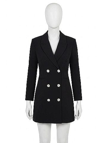 Love Token Darlene Blazer Dress in Black (view 1)