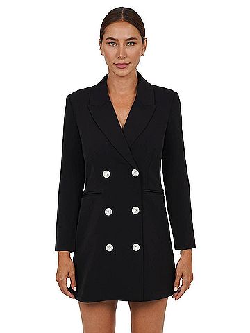 Love Token Darlene Blazer Dress in Black (view 2)
