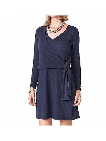 Spartina 449 Deanna Wrap Dress in Slate Blue (view 2)