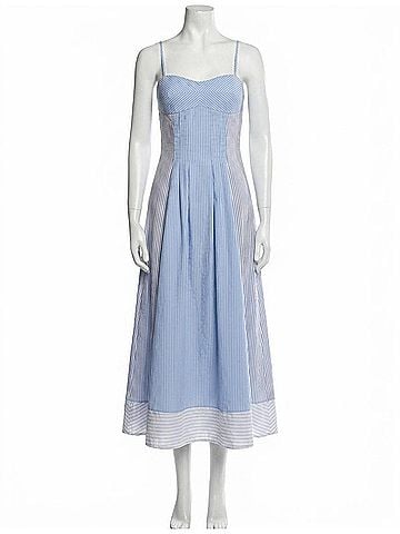 SIMKHAI Chamberlain Dress in Periwinkle Multi Stripe (view 1)