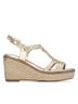XTI Solid Gold Women's Open Toe Sandals Size 5 1/2 - photo 1