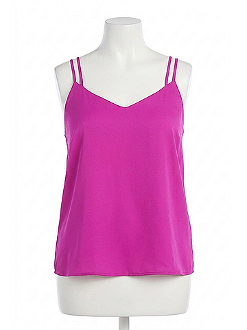 Skies Are Blue V Neck Cami Top - Plus in Orchid (view 1)