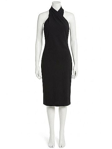 London Times Halter Neck Sheath Dress in Black (view 1)