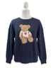 Jodifl Graphic Blue Women's Pullover Sweater in Navy/White Size M - photo 1