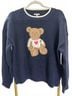 Jodifl Graphic Blue Women's Pullover Sweater in Navy/White Size M - photo 2