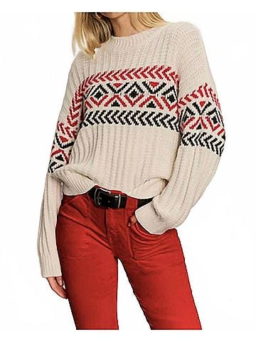 Sanctuary Send It Sweater in Chalk Multi (view 2)