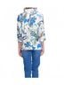 MULTIPLES Graphic White Drawstring Cowl Neck Print Top in Ivory Mix Size M - photo 4