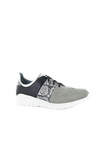 Naot Women's Buzz Lace-Up Sneakers in Light Gray/Gray Cobra Leather Combo (view 1)