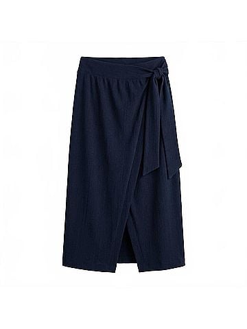 Reiss Jersey Wrap Midi Dress in Navy (view 1)
