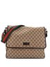 Gucci 100% Canvas Plain Brown Web Strap Flap Messenger GG Canvas Medium One size - photo 1