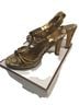 Coach Print Gold Heels Size 7 - photo 1