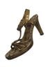 Coach Print Gold Heels Size 7 - photo 2