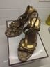 Coach Print Gold Heels Size 7 - photo 3