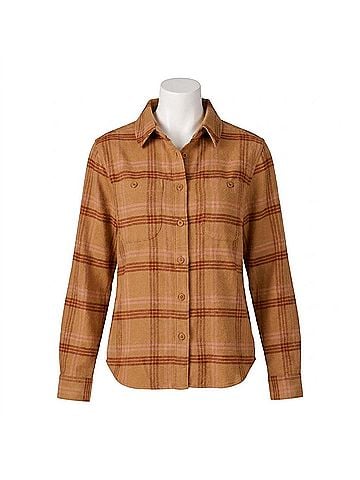 Patagonia W's Fjord Flannel Shirt in Old Spruce: Nest Brown (view 1)