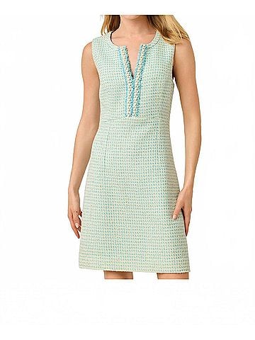 Lilly Pulitzer Aria Boucle Shift Dress in Capri Blue Fantasy (view 2)