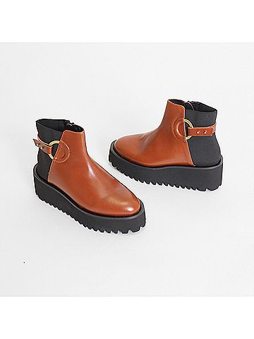 All Black Women's Easy Fit Platform Ankle Boot (view 2)