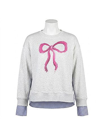 ee:some Wrapped With A Bow Blouse in Grey / Navy (view 1)