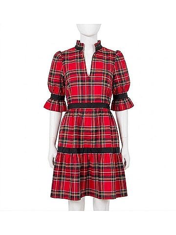 Gretchen Scott Designs Duke Of York Teardrop Dress in Red Multi (view 1)