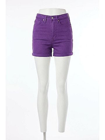 Judy Blue High Waist Tummy Control Garment Dyed Shorts in Purple (view 1)