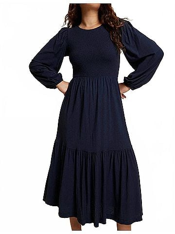 NATION LTD Willow Peasant Dress in Night Horizon (view 2)
